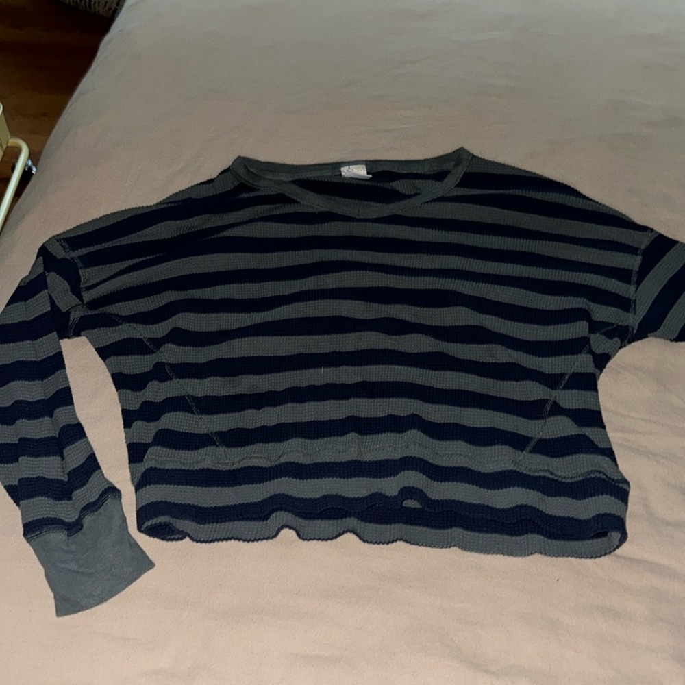 Aerie, XL, blue/ green striped, sweater
